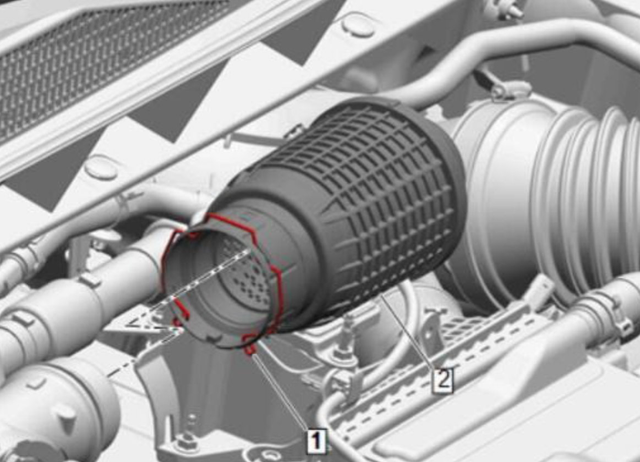Remove the intake silencer