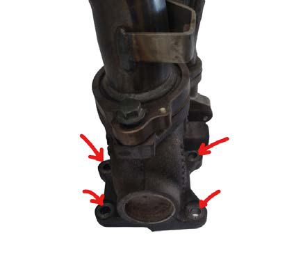 Remove the lower EGR valve