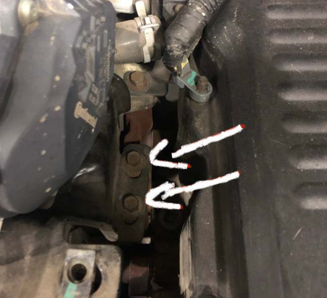 Unbolt the bypass valve bracket