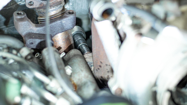 Remove the up-pipe bolts at the turbo