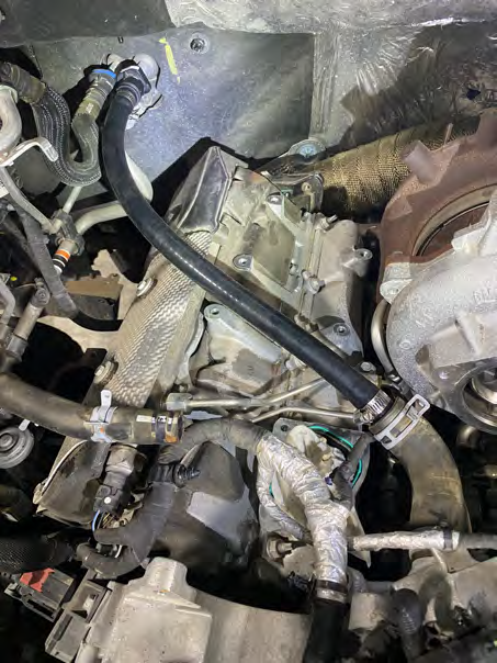 Fit the heater hose assembly with the 1.3" aluminium barb