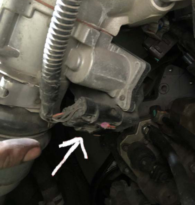 Unplug the throttle valve on the rear of the intake horn