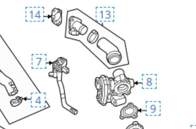 Remove the EGR cooler valve assembly
