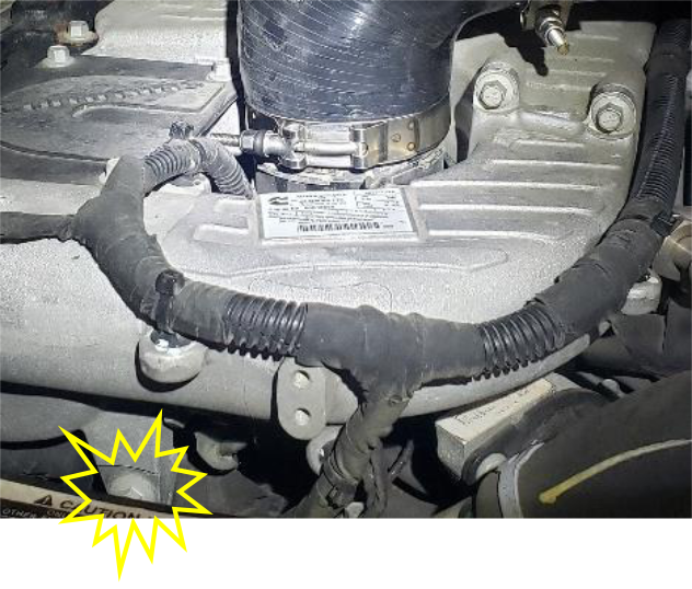 Unbolt the charge tube