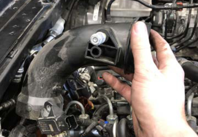 Remove the intake elbow and plug the turbo inlet