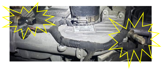 Move the two sensors onto the new charge tube