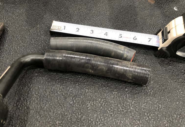 Replace the crankcase vent hose with a 7" piece of the offcut