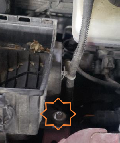 Open the housing and remove the filter