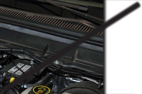 Route the switch wires through the firewall to the fuel temperature sensor