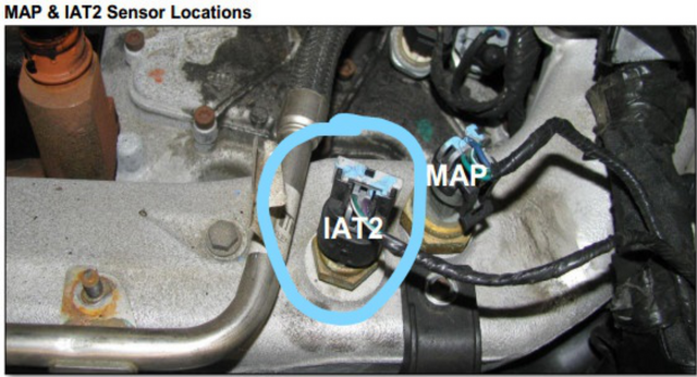 Locate the two-wire IAT sensor