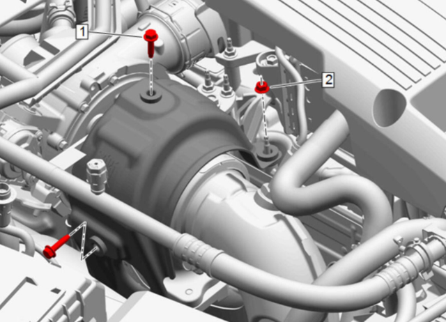 Remove the turbocharger heat shield
