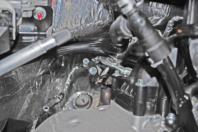 Install the intake manifold block off plate