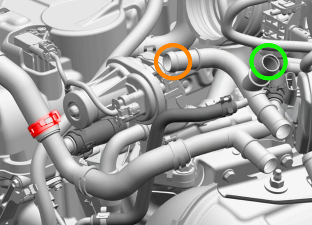 Remove the coolant crossover assembly