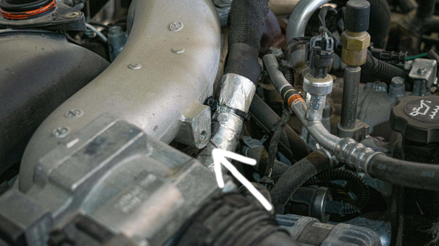 Remove the top cover and intake hose